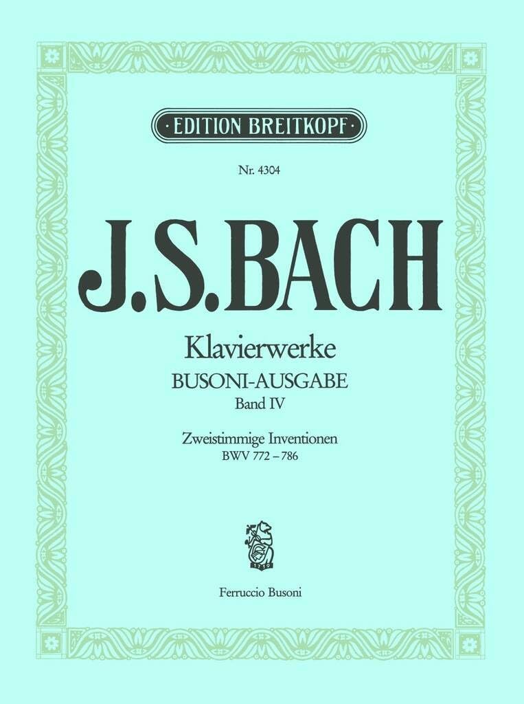 INVENTIONEN 2ST. (BUSONI) PIANO      Sheet music – January 1, 2000