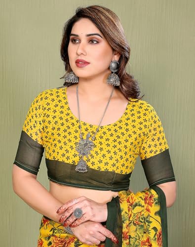 Image of Yashika Women's Georgette Saree with Blouse Piece for Traditional Ethinic Wear Sari