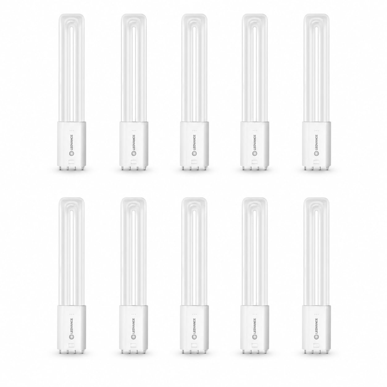 LEDVANCE 10x DULUX LED L HF & AC MAINS V, 2G11, 8W, 4000K Kaltweiss, 1000lm, 140° Abstrahlwinkel, 220-240V, Ersatz für 18W Leuchtstofflampe, 10er SPARPACK