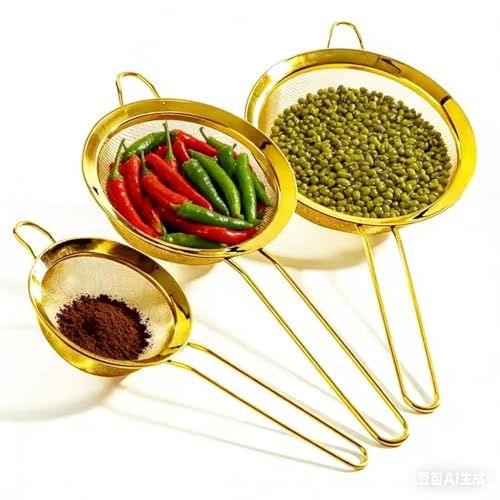Three-piece Stainless Steel Fine Mesh Strainers