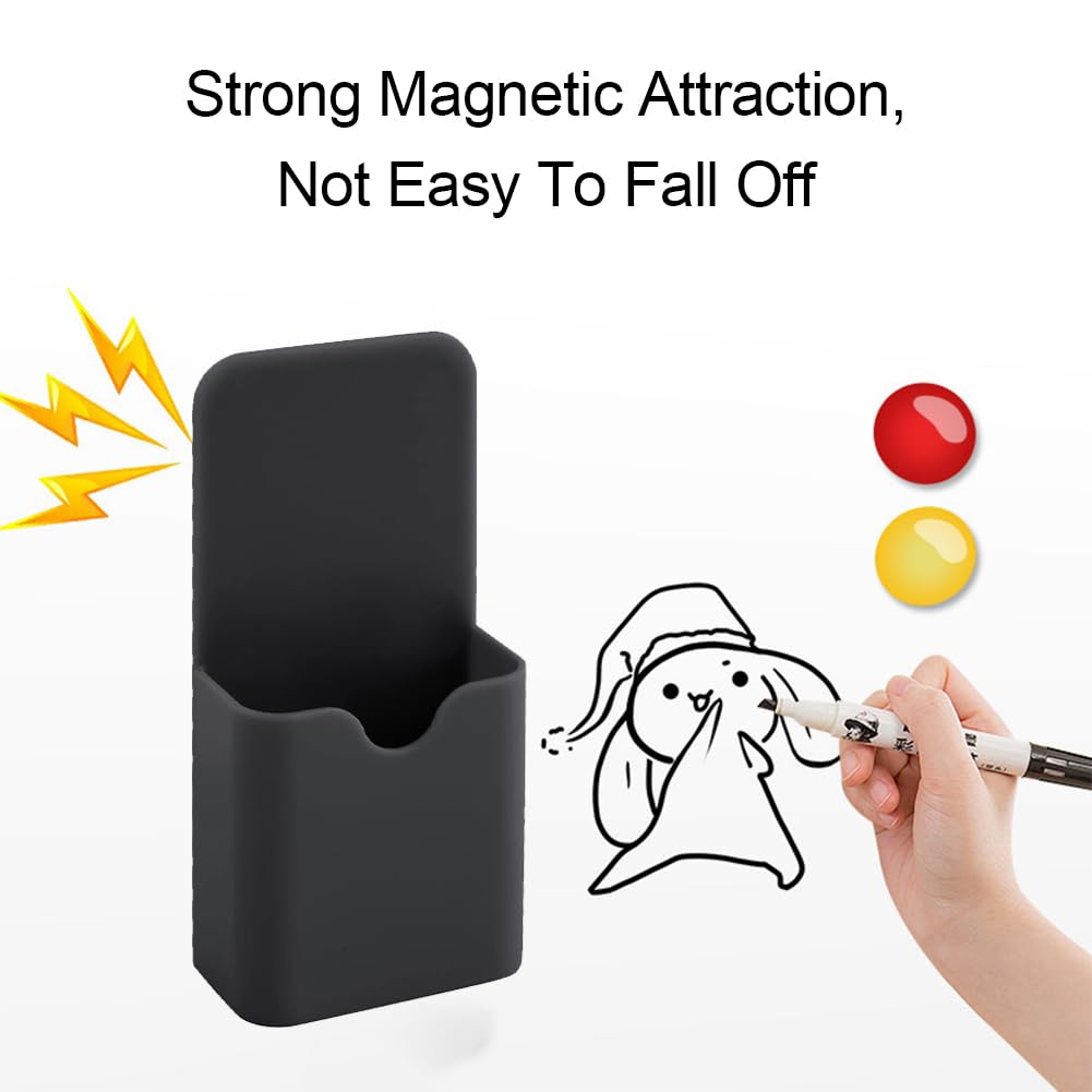 Porta Pennarelli Magnetico - 2 Pezzi Bianchi Per Lavagna E Frigorifero - Foto 3