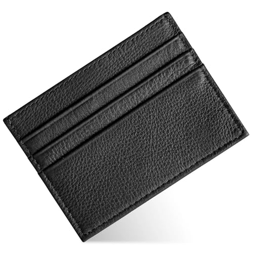KNUIUYY Porta Tarjetas de Tecnología Anti Robo RFID, Tarjetero Hombre y Mujer, Tarjetero de Crédito Premium, Cartera Delgada para Hombre y Mujer, Tarjeteros y Dinero con Monedero