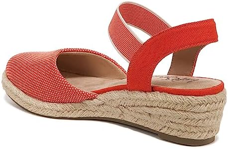 LifeStride Womens Kimmie Espadrille Wedge Sandal Loafer, Orange, 8 US | Image 4