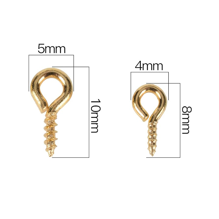 Amazon.co.jp: ネジヒートン 4*8mm 200個セット ゴールド