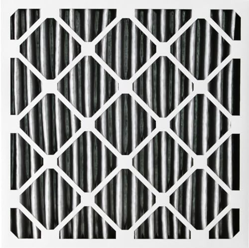 Image of Nordic Pure 20x20x1 Pleated MERV 8 Plus Carbon Air Filters 6 Pack | Actual Size: 19 1 /2 x 19 1 /2 x 3 /4 Made in USA, Standard HVAC & Furnace Filtration, Pet & Household Odor Control