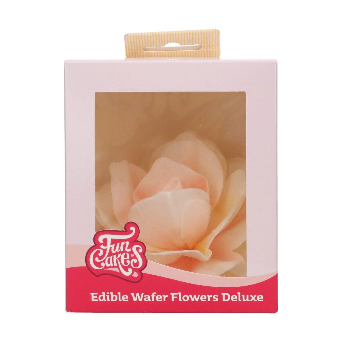 FunCakes Edible Wafer Flowers Deluxe Rose Pastella Yellow/Orange Ombre Large - Edible Paper Flowers for Decorating Cakes, Cupcakes and Desserts - Pack of 1