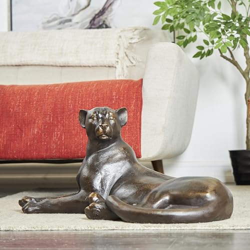 Escultura Decorativa Leopardo Polystone 29 x 14 x 13 in miniatura 3