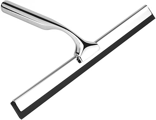 TEMKIN Small Squeegee Glass Magnetic Window Cleaner Squeegee Cleaning Tool Kitchen Bathroom Mirror Rubber Wiper Hanger Hook Rack with Wall Hanger