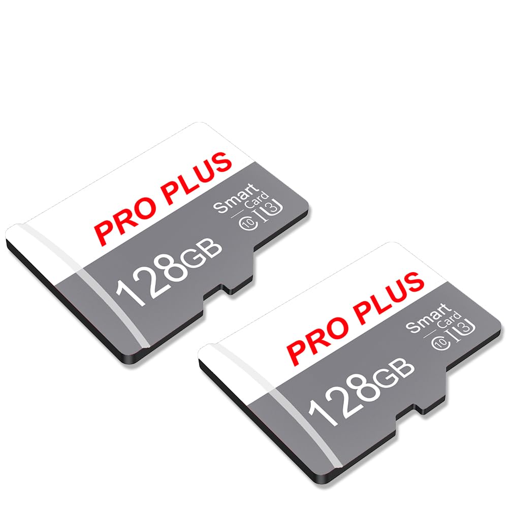 2 Pack Memory Card 128GB with Adapter, High Speed Memory Card, UHS-I C10 A1 U3 Memory TF Card for Tablet/Mobile Phone/Camera/Car Audio/Game Console (TF181 128GB)