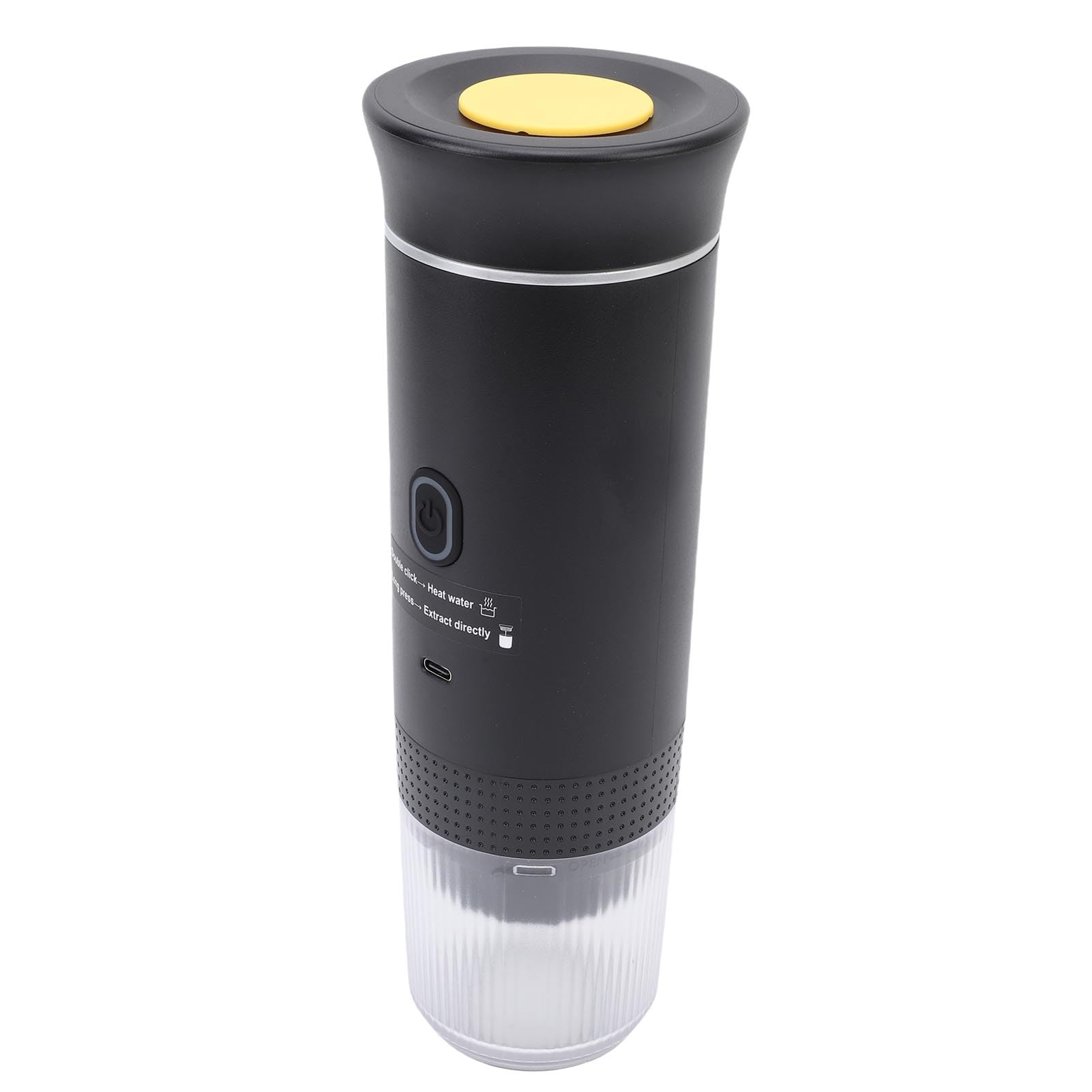 LiebeWH Caffettiera a Capsule Portatile Caffettiera Elettrica USB C Pressione 20 Bar Batteria 7500mAh 3 in 1 per Campeggio Ufficio Viaggi Caffè Macinato e Capsule (BLACK)