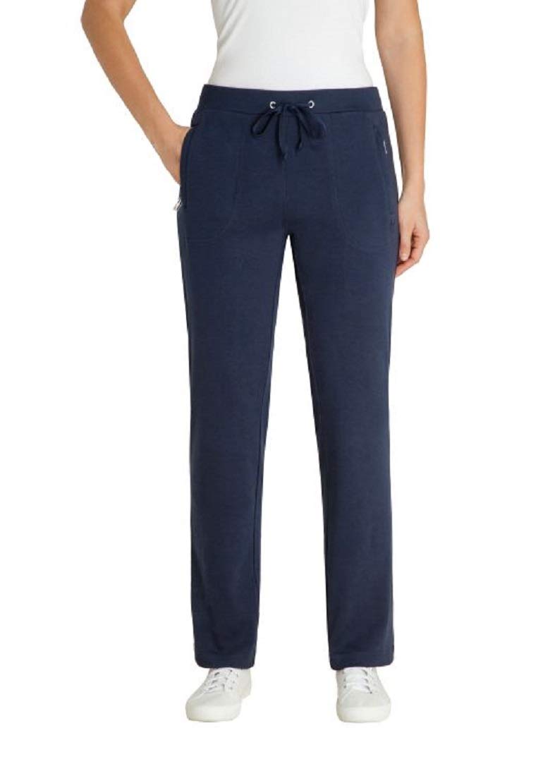 hajo - Damen Klima-Komfort Jogginghose – Freizeit- und Homewear, Mit Kordelzug und Reißverschlusstaschen