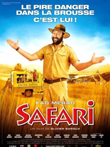 Affiche Cinema Originale Safari avec Kad Merad pour decorer votre salle de home cinema