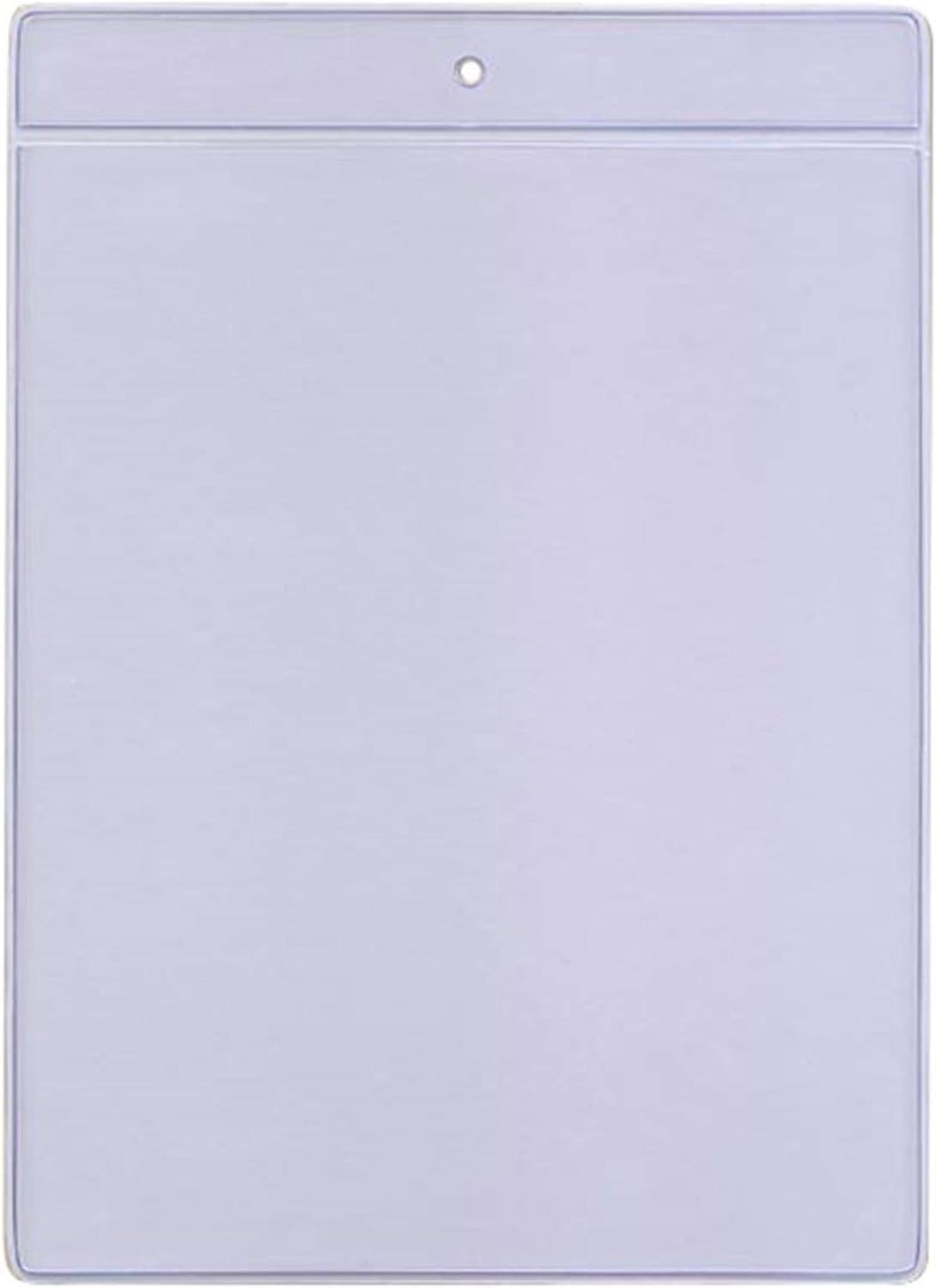 100 x A6 Ausweishüllen Durchsichtig – Kunststoff Ausweishalter Vertikal – Weichplastik Kartenhüllen für Namensschilder, Messen & Events – Passend für Einlagen 105 x 148 mm – Hochformat Schutzhüllen Se