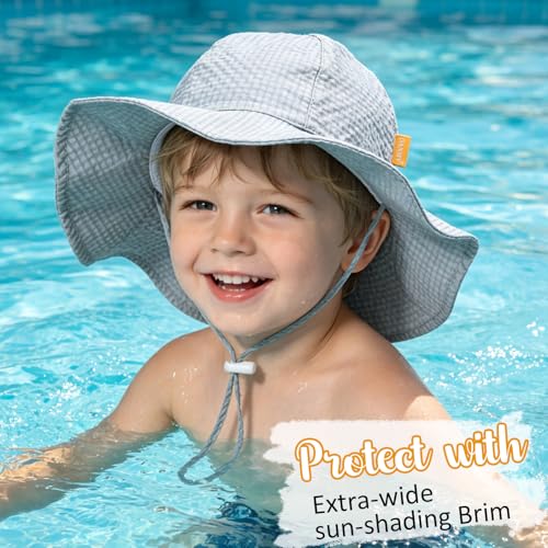 Baby Sun Hat Toddler Boy Girl Beach Hat,Kids Adjustable Outdoor Summer Hat Child Sun Protection Wide Brim 2-5 Years — view 2