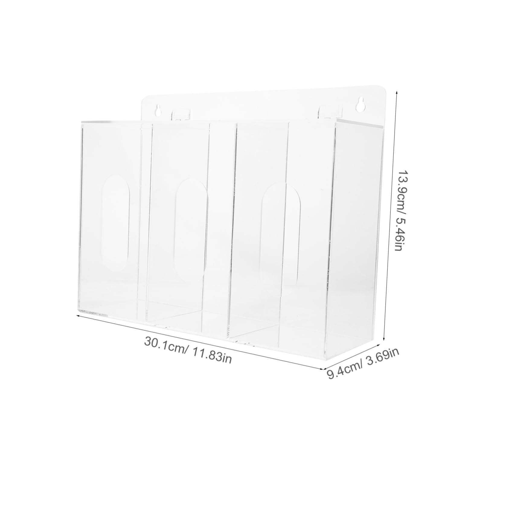 3 Glove Storage Box Shoe Cover Dispenser Clear Face Mask Acrylic Glove Holder Glove Wall Mount Holder Mask Dispenser Mask Holder Mask Storage Holder Wall Gloves Dispenser VILLFUL