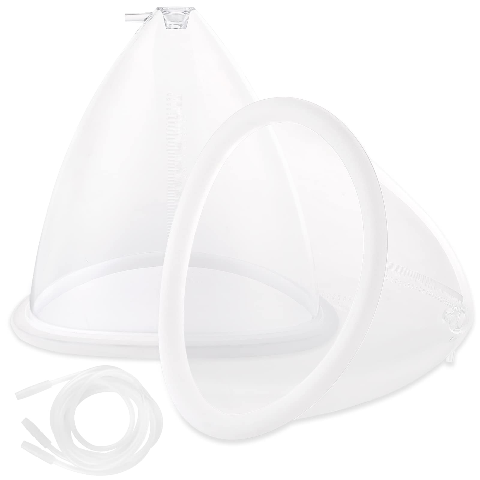 2100ML Vacuum Cups for Butt Lifting, Meifuly Vacuum Therapy Machine Accessories, Extra-Large Vacuum Cupping Machine Cups with Y Type Hose
