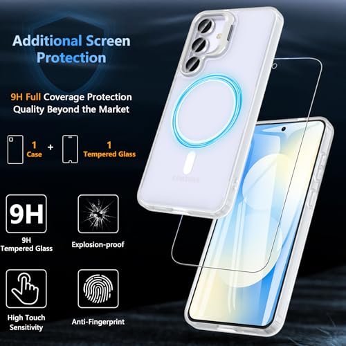 3-in-1 for Samsung Galaxy S25 FE Case with Stand & Screen Protector, White - image 2