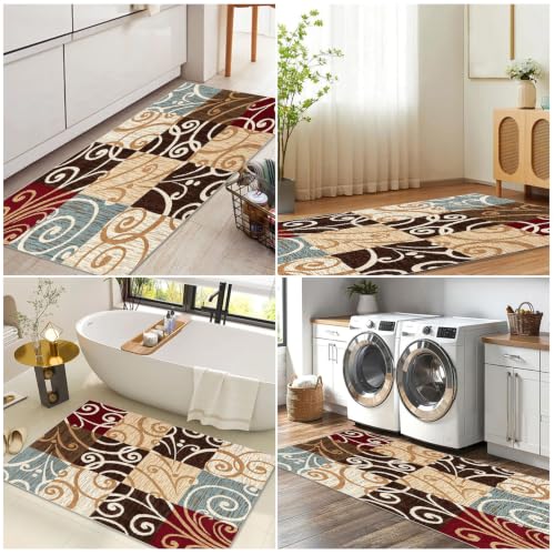 Alfombra cocina lavable de pelo corto resistente para tránsito continuo 8