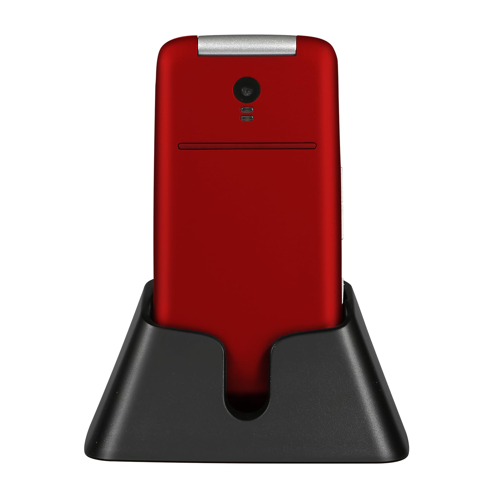 G3 Red - VoLTE Flip Cell Phone for Seniors丨Unlcoked Phones with SOS Button丨Big Button, Loud Volume丨Camera丨Talking Clock丨Speed Dial丨 Hands-free丨Dumb Phone丨Charging Dock丨Talk and Text Only Phone
