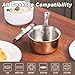 KC-Emier Mini Sauce Pan with Lid, Tri-Ply Stainless Steel Pot with Stay-Cool Handle & All Cooktop Compatibility (Gas, Ceramic, Electric) - Copper