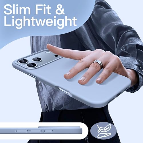 Image of Silicone Case for iPhone 17 Pro Max 6.9-Inch, Silky-Soft Touch Full-Body Protective Phone Case, Shockproof Back Cover for iPhone 17 Pro Max (Sky Blue)