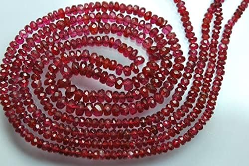 Spinel rouge perles rondelles AAA pour bijoux d'exception - 5