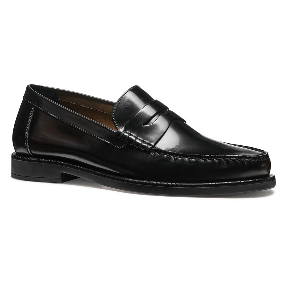 Geox Men's U RECANATI B Loafer, Black, 7.5 UK