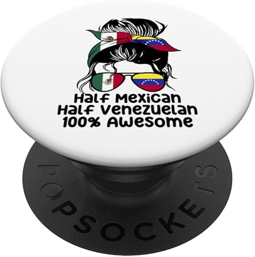 Half Mexican half Venezuelan Mexico Venezuela Mix PopSockets Swappable PopGrip