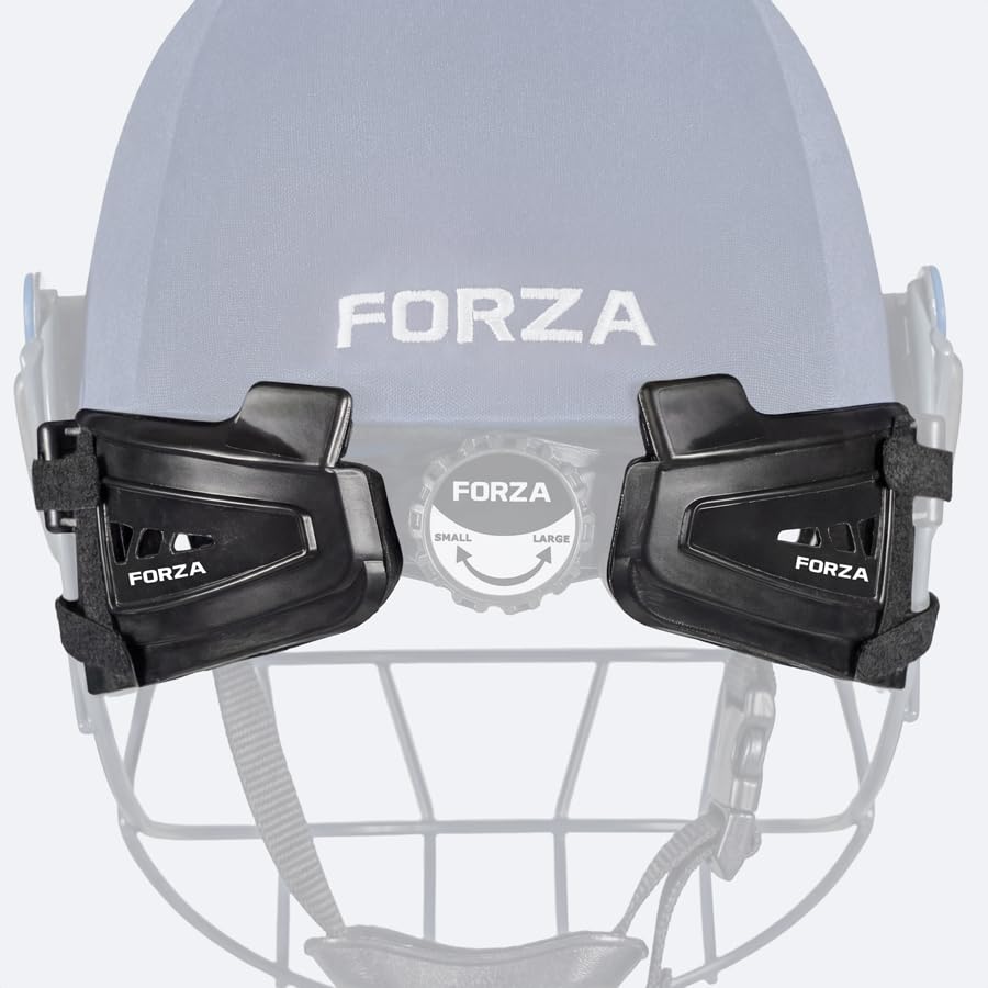 FORZA Neck Protector for Cricket Helmet | 4-Way Fastening System Compatible with FORZA Cricket Helmets - Set of 2 Pieces [Helmet Not Included]