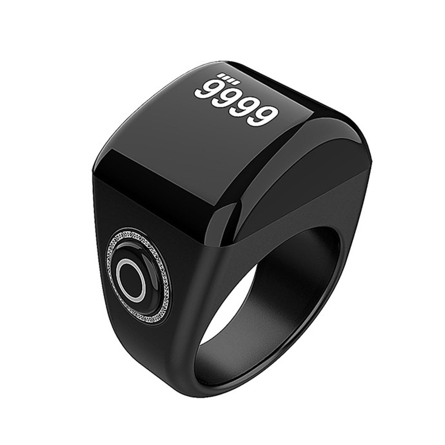 HELEMIY Smart Tasbih Prayer Counter, IP7 Waterproof Smart Ring, 5 Prayer Time Reminder,OLED Display,Custom Count Setting,Counter, for All Ages 18 20 22mm