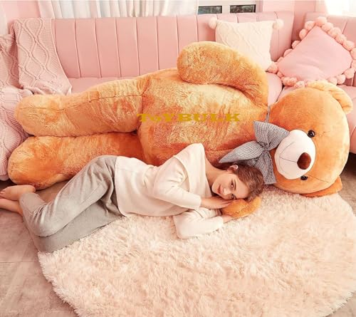 Image of 5 Feet Giant Teddy Bear - Soft, Brown Plush Hugging Stuffed Toy for Kids, Girls, Boys | Big Huggable Gift for Birthdays, Valentine's Day, Anniversaries, Special Occasions (5 Feet, Brown)