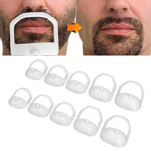 Sonew Beard Shaving Template, Face Hair Styling Templates, Beard Shaping Styling Template, Trimming Beard Shaping Styling Shaper, 2 Set, 5 Different Size