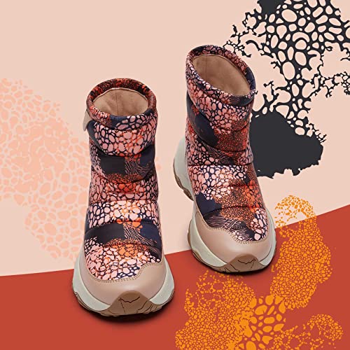 UIN Women's Snow Boots Walking Casual Comfortable Art Painted Travel Hiking Shoes2