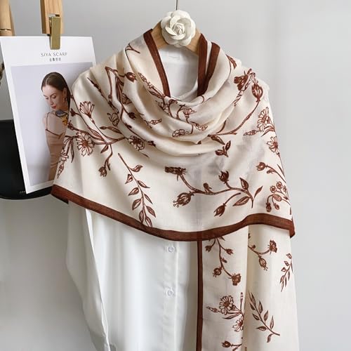 Image of Viscose Scarf for Women | Lightweight & Long | Stole for Women - Stylish Design | Neck Scarf, Hair Scarf, & Head Scarf for Women & Girls | All Season Accessory