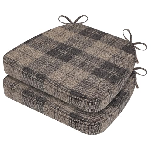 Image of AAAAAcessories Chair Cushions for Dining Chairs, 17 x 16 x 2 in, Set of 2