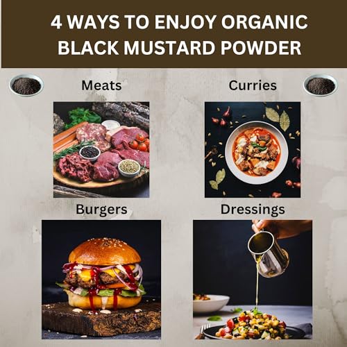 Organic Black Mustard Powder – 8 oz Fine Ground Spice for Bold Flavor – Ideal for Cooking, Pickling & Marinades – USDA Certified, Non-GMO – Perfect for Chefs, Home Cooks & Special Occasions - Image 3