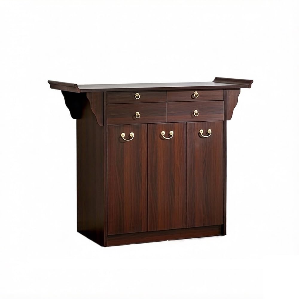 ZENY896V Mandir Solid Wood Console Table Zen Altar Cabinet shrine altar