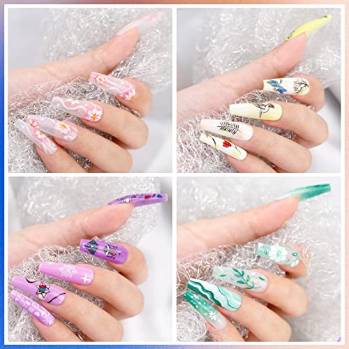 Nail Stamping And Painting Gel Polish Nail Stamper Kit, 5Pcs Nail Stamping Plates 8 Colors Nail Stamping Polish Gel Stamper Scraper Set For Manicure Diy Nail Art Design #TOP6