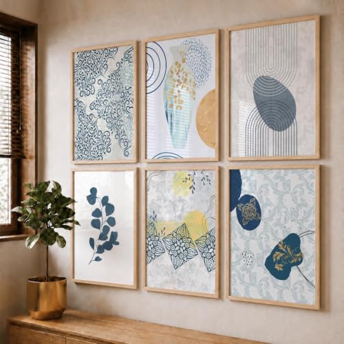 Image of kotart - Aesthetic Decorative Wall Decor Paintings with Frame for Home Decoration - Painting Living Room Bedroom Office (14X20 Inch, I) Pack of 6