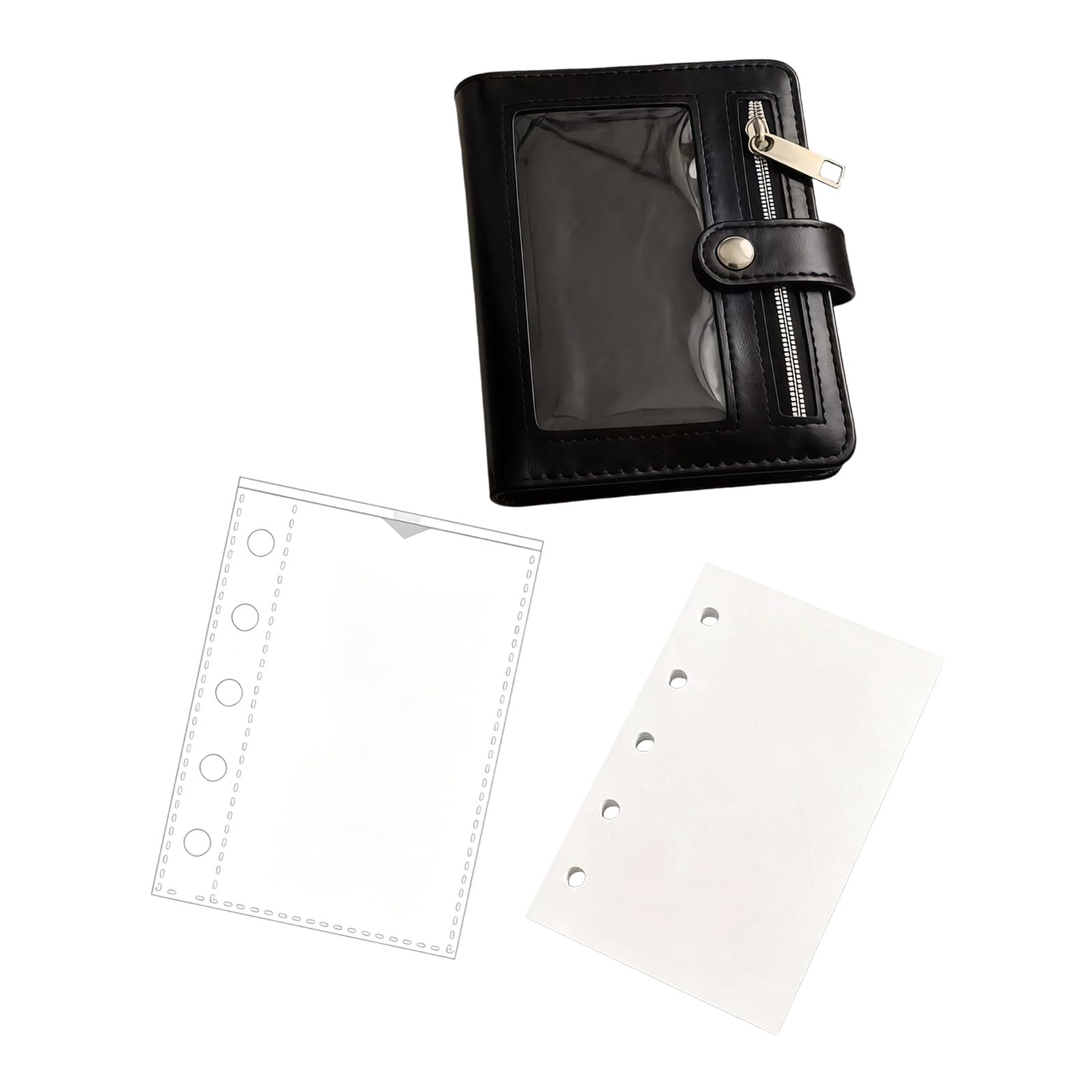 Generico Diario tascabile con raccoglitore tascabile per notebook compatto