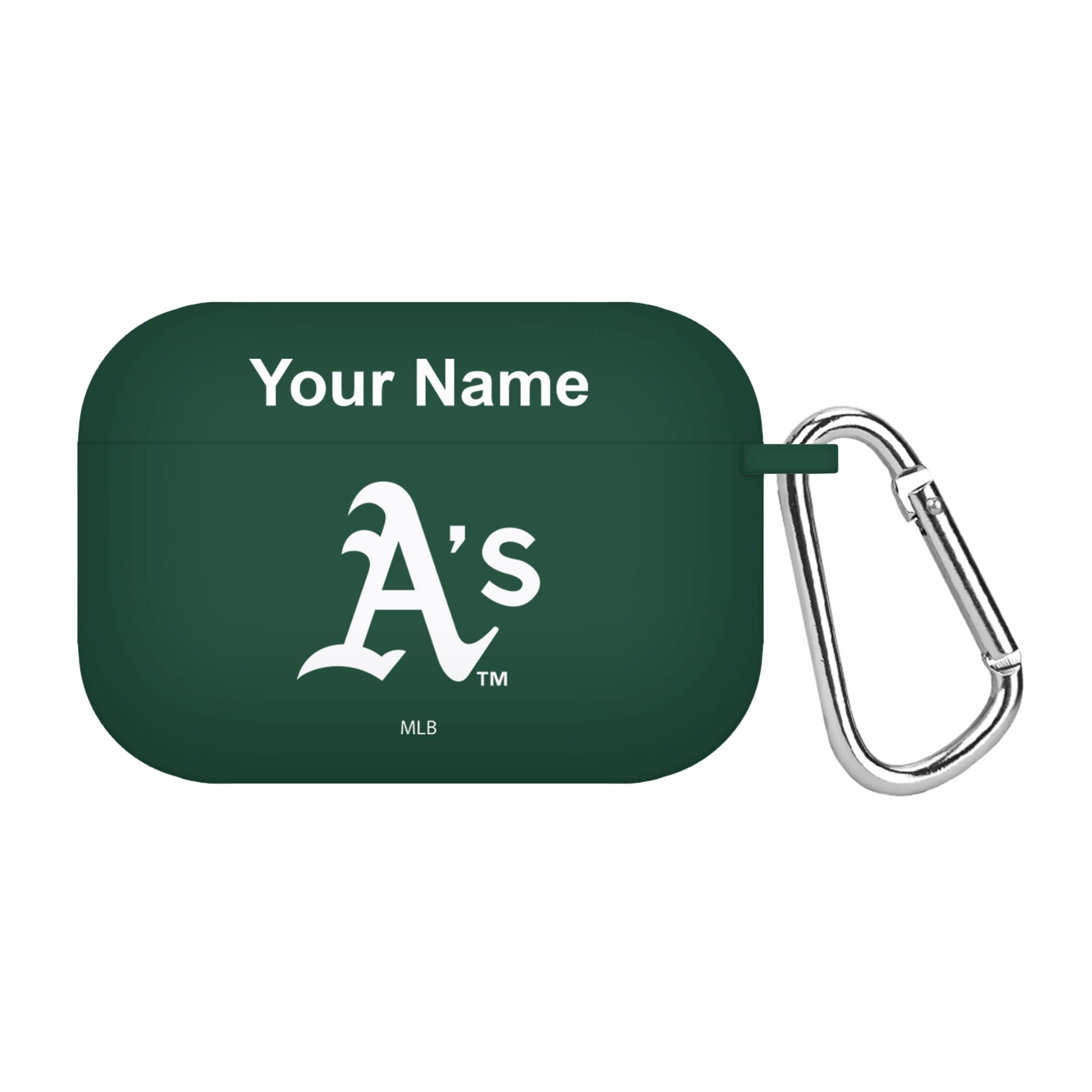 GAME TIME Oakland Athletics HD Custom Name Case Cover Compatible with Apple AirPods Pro Battery Case (Green)