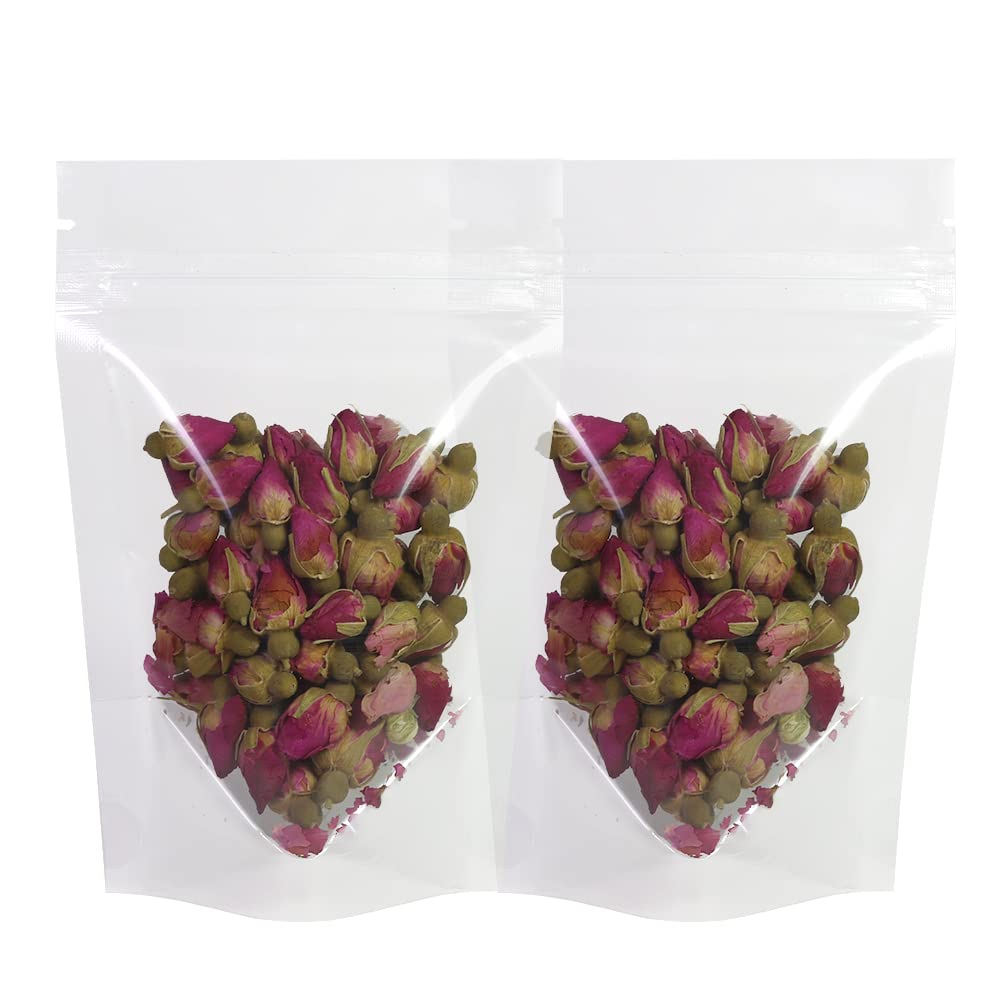 50x Gusset Base All Clear Grip Seal Bags Stand-Up Pouch Strong Bag BPA Free For Food Packaging(14x20CM (5.5x7.8 inch),50)