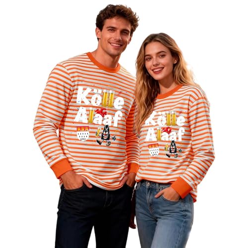 T-shirt rayé rouge et blanc à manches longues grande taille pour homme