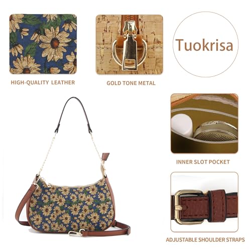 Natural Cork Zipper Saddle Bag for Women Vegetarian Shoulder Bags Vintage Crescent Purse Crossbody Hobo Handbag3