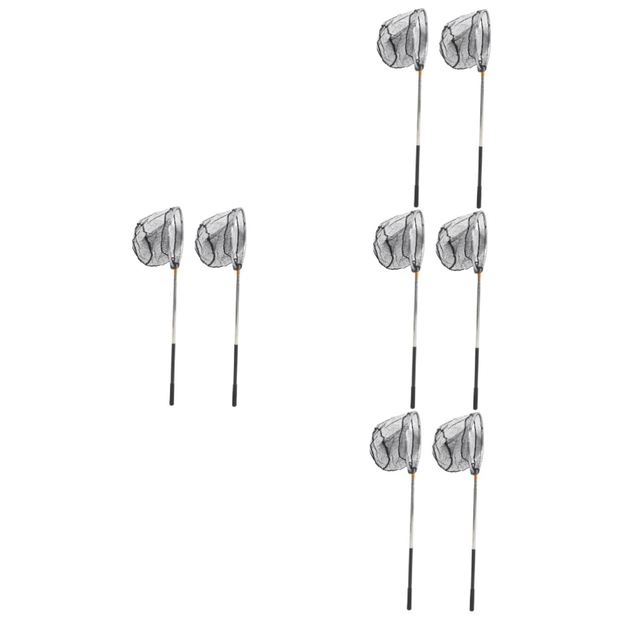Toddmomy 8pièces Filet De Télescopique Épuisette Portable pour Attraper Poissons Insectes Et Accessoire De Extérieur Et Léger