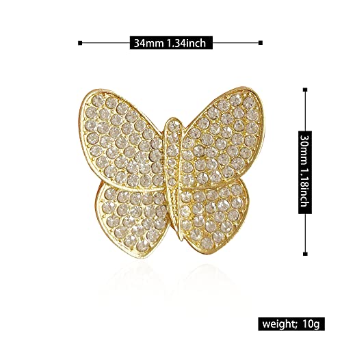 Image of GBAHFY Butterfly Pearl Brooch Gold Elegant Bridal Vintage Style Pins Wedding Banquet Anniversary Brooch for Women