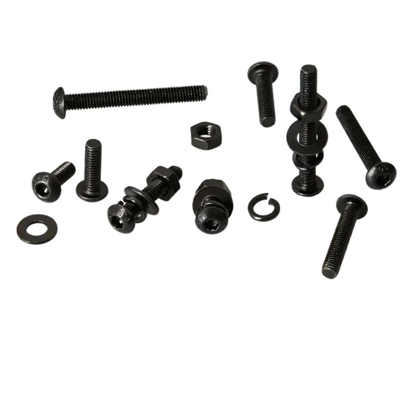 Kit de tornillos y tuercas seis botones M3 8 mm a 25 (800 piezas), gama mejorada acero aleación 10.9 con revestimiento zinc Juego de Tornillos y Tuercas