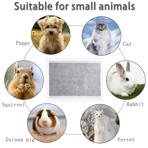 Image of Fhiny 100Pcs Rabbit Pee Pads,18 inchx 13 inch Disposable Cage Liner Black Carbon Odor-Control All-Absorb Charcoal Bunny Training Accessories with Quick-Dry Surface for Rabbits Guinea Pigs Small Animals