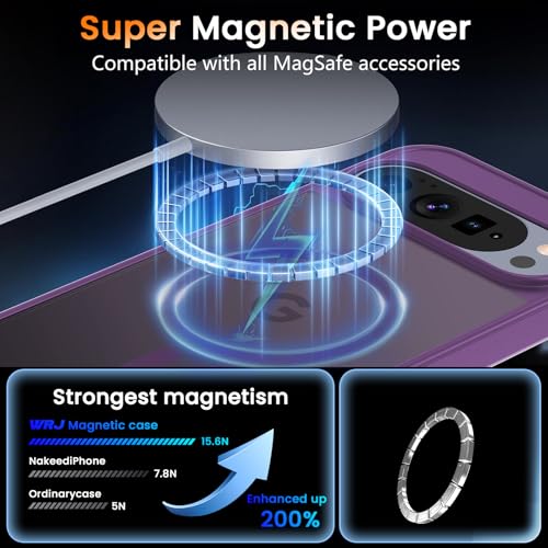 Image of WRJ Magnetic for Google Pixel 11 /11 Pro Case+Screen Protector, Purple