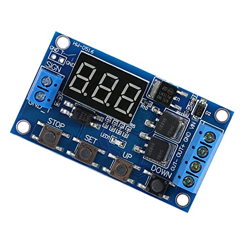 DC Timer Modul 5V bis 36V Trigger Zyklus Verzögerungsschalter Relaismodul mit LED Anzeige für Gleichstrommotoren und Beleuchtungssteuerung
